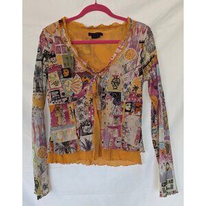 SIMON CHANG Shirt MESH sz L